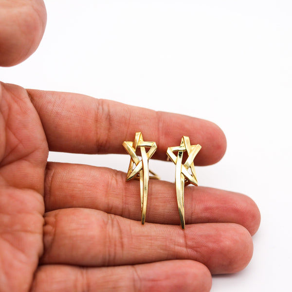-Tiffany Co. By Paloma Picasso Pair Of Stars Earrings In 18Kt Yellow Gold