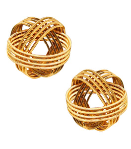 LALAOUNIS 1970 Motion In Space Clips-On Earrings In 18Kt Yellow Gold