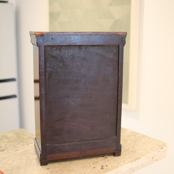 AMERICAN 1820 Miniature Secrétaire Jewelry Box With Drawers In Mahogany Wood