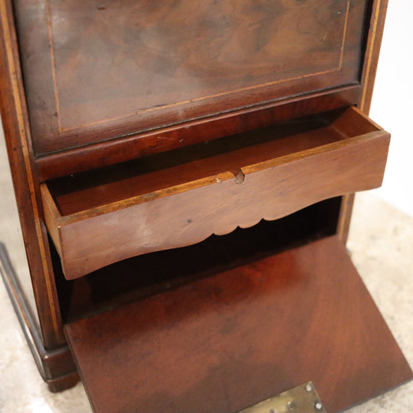 AMERICAN 1820 Miniature Secrétaire Jewelry Box With Drawers In Mahogany Wood