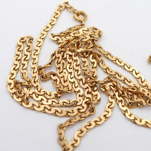-Marchisio Napoleone 1935 Italian Art Deco Long Chain In Solid 18Kt Yellow Gold