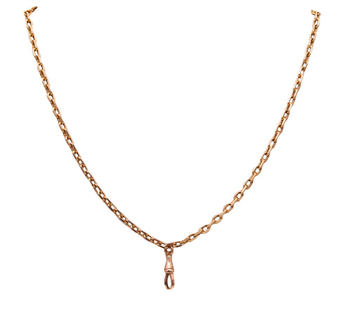 ART DECO 1930 Bold Links Chain Necklace In 18Kt Yellow Gold With Lobster Lock