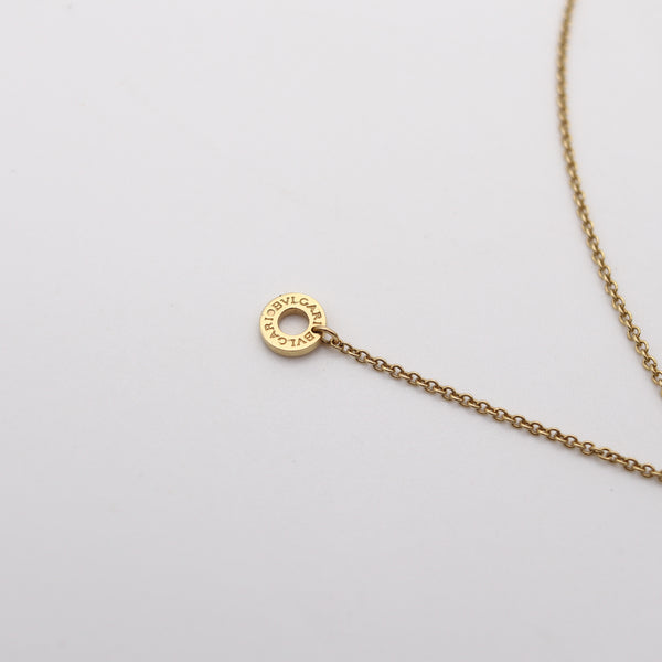 BVLGARI Roma Divas Necklace Chain In 18Kt Yellow Gold With Turquoise & Diamond