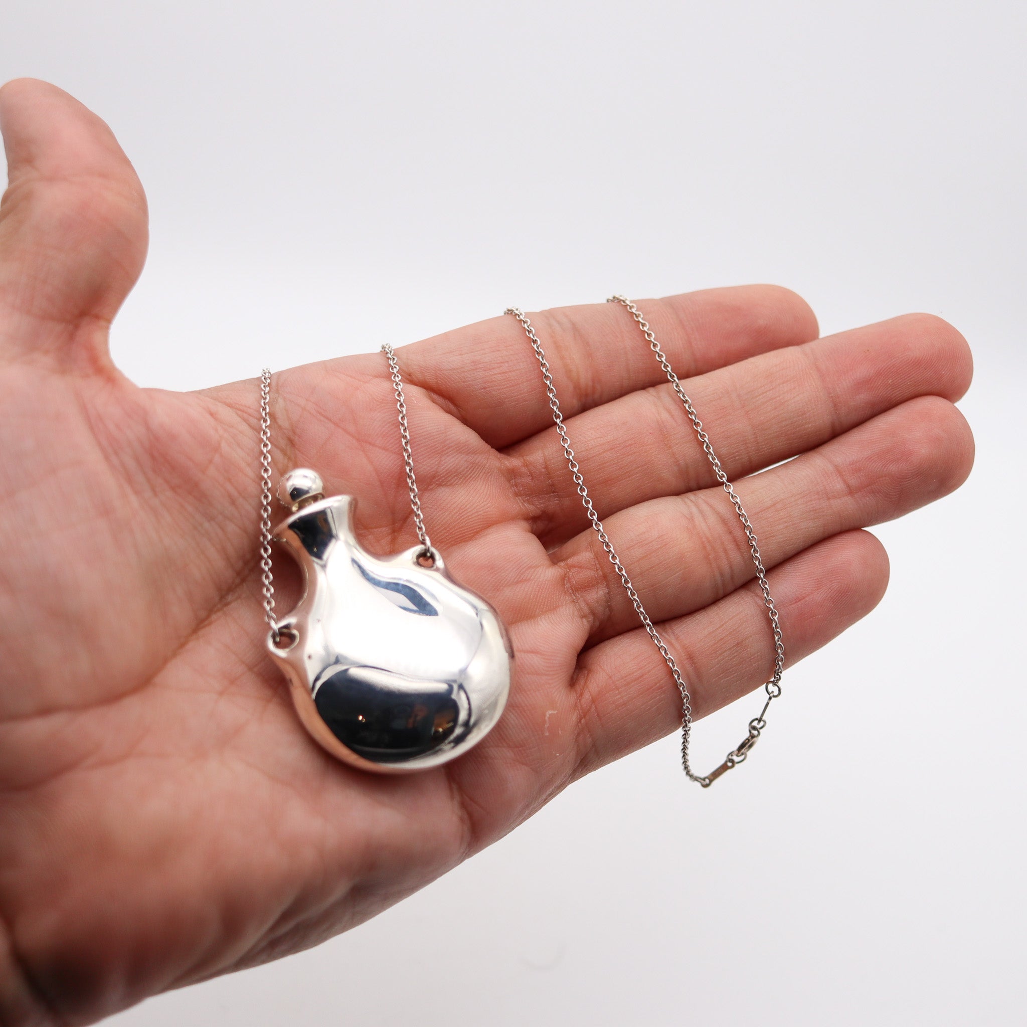 Tiffany Co. By Elsa Peretti Freeform Open Bottle Necklace in 925 St Treasure Fine Jewelry