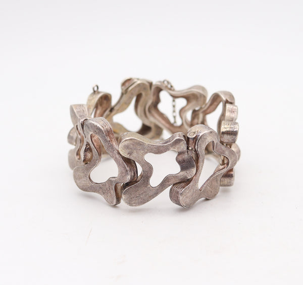 ANTONIO BELGIORNO 1970 Concretism Artistic Bracelet In .925 Sterling Silver