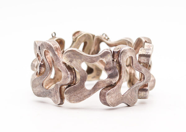 ANTONIO BELGIORNO 1970 Concretism Artistic Bracelet In .925 Sterling Silver