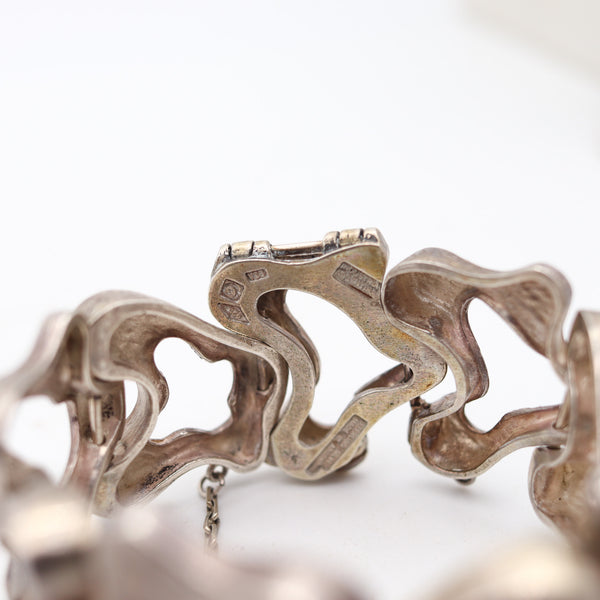 ANTONIO BELGIORNO 1970 Concretism Artistic Bracelet In .925 Sterling Silver