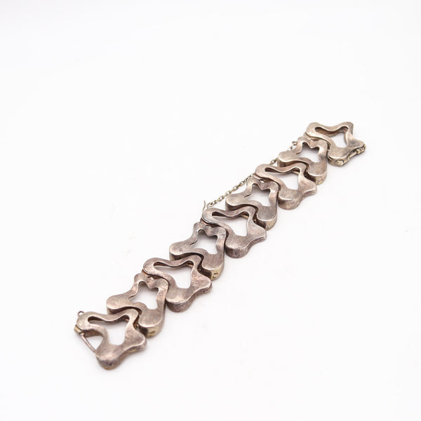ANTONIO BELGIORNO 1970 Concretism Artistic Bracelet In .925 Sterling Silver