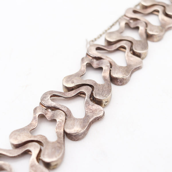 ANTONIO BELGIORNO 1970 Concretism Artistic Bracelet In .925 Sterling Silver