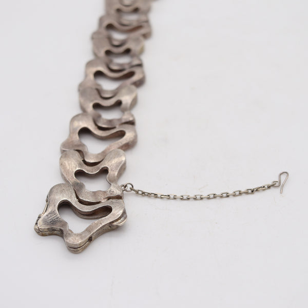 ANTONIO BELGIORNO 1970 Concretism Artistic Bracelet In .925 Sterling Silver