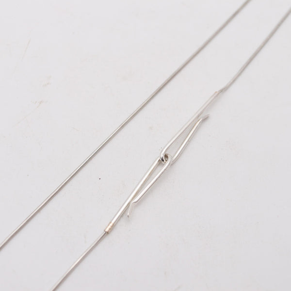 MONICA COSCINI Roma Modernist Snake Chain With Hooks In .925 Sterling Silver