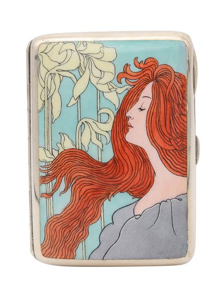 GEORGE ADAM SCHEID 1900 Art Nouveau Joseph Maria Auchentaller Enameled Box