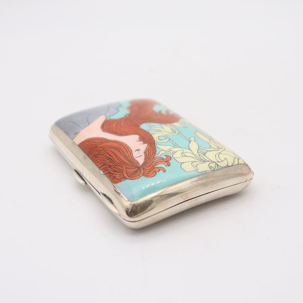 GEORGE ADAM SCHEID 1900 Art Nouveau Joseph Maria Auchentaller Enameled Box