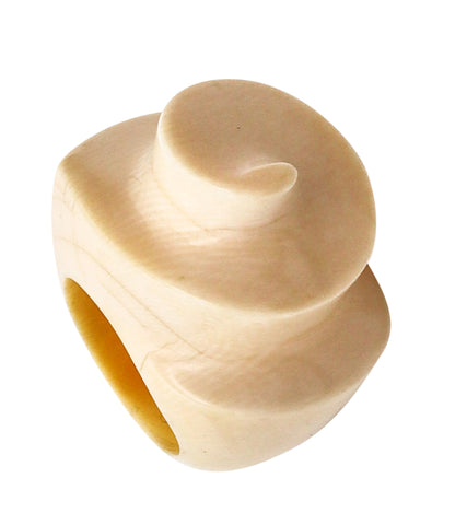 -Patricia Von Musulin 1970 Modernist Sculptural Carved Cocktail Ring