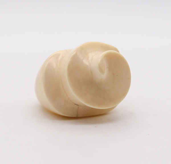 -Patricia Von Musulin 1970 Modernist Sculptural Carved Cocktail Ring