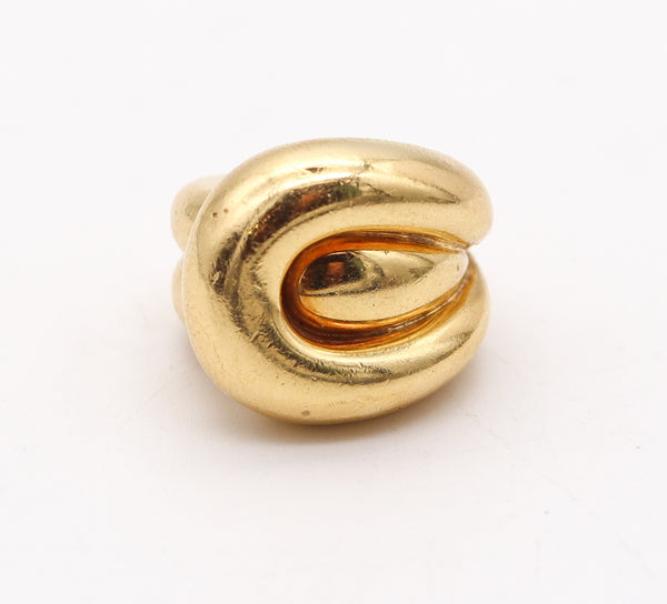 DAVID WEBB 1975 New York Knot Cocktail Ring In Solid 18Kt Yellow Gold