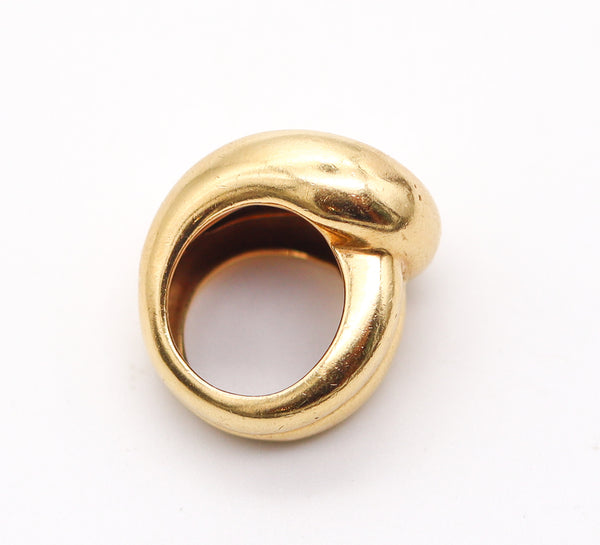 DAVID WEBB 1975 New York Knot Cocktail Ring In Solid 18Kt Yellow Gold