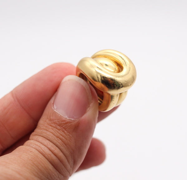 DAVID WEBB 1975 New York Knot Cocktail Ring In Solid 18Kt Yellow Gold