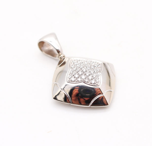 BVLGARI France Pyramid Large Pendant In 18Kt White Gold With VS Diamonds