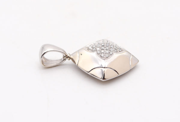 BVLGARI France Pyramid Large Pendant In 18Kt White Gold With VS Diamonds