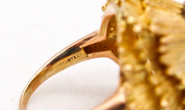 -Tiffany & Co. 1960 Cluster Cocktail Ring In 18Kt Gold With 1.74 Ctw In Diamonds
