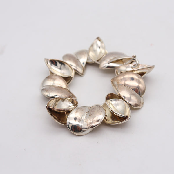-Tiffany & Co. Frank Gehry Massive Geometric Hearts Bracelet In .925 Sterling Silver