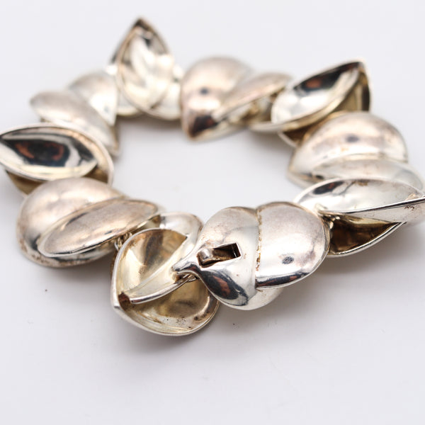 -Tiffany & Co. Frank Gehry Massive Geometric Hearts Bracelet In .925 Sterling Silver