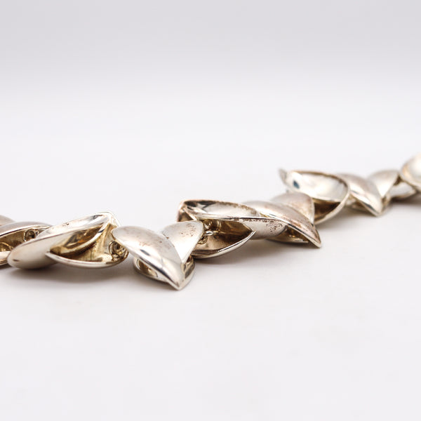 -Tiffany & Co. Frank Gehry Massive Geometric Hearts Bracelet In .925 Sterling Silver