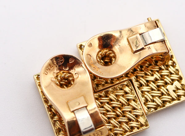 GEORGES L'ENFANT 1970 For Gubelin Clips-On Earrings In Solid 18Kt Yellow Gold