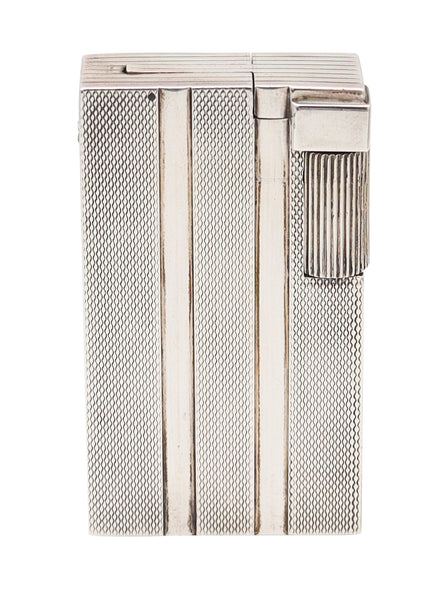 ROYAL Paris 1938 Art Deco French Desk-Table Petrol Lighter In .900 Sterling Silver