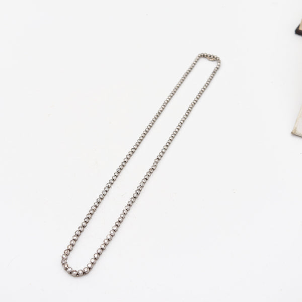 ART-DECO 1935 American Riviera Necklace In Platinum With 5.04 Cwt. Diamonds