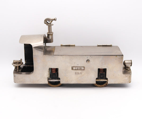 +Locomotive Sugar Mill Tram 1910 Art deco Desk Cigarette box with Lighter