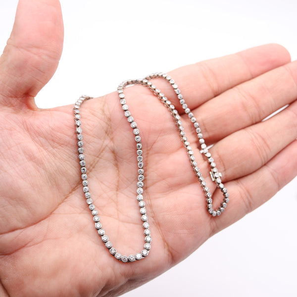 ART-DECO 1935 American Riviera Necklace In Platinum With 5.04 Cwt. Diamonds