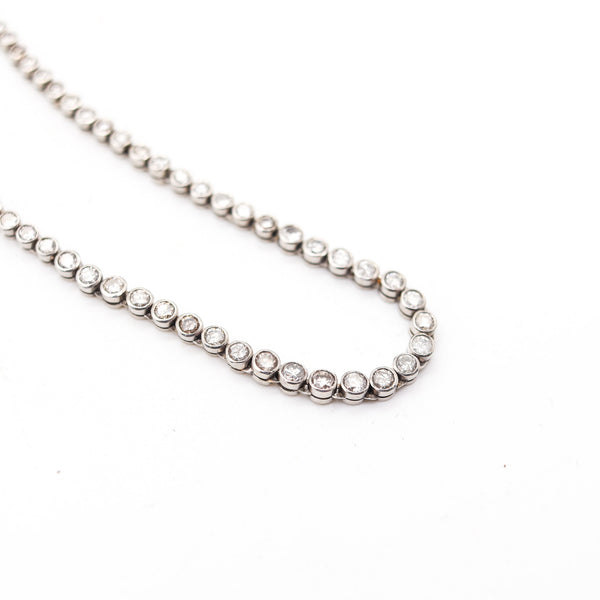 ART-DECO 1935 American Riviera Necklace In Platinum With 5.04 Cwt. Diamonds