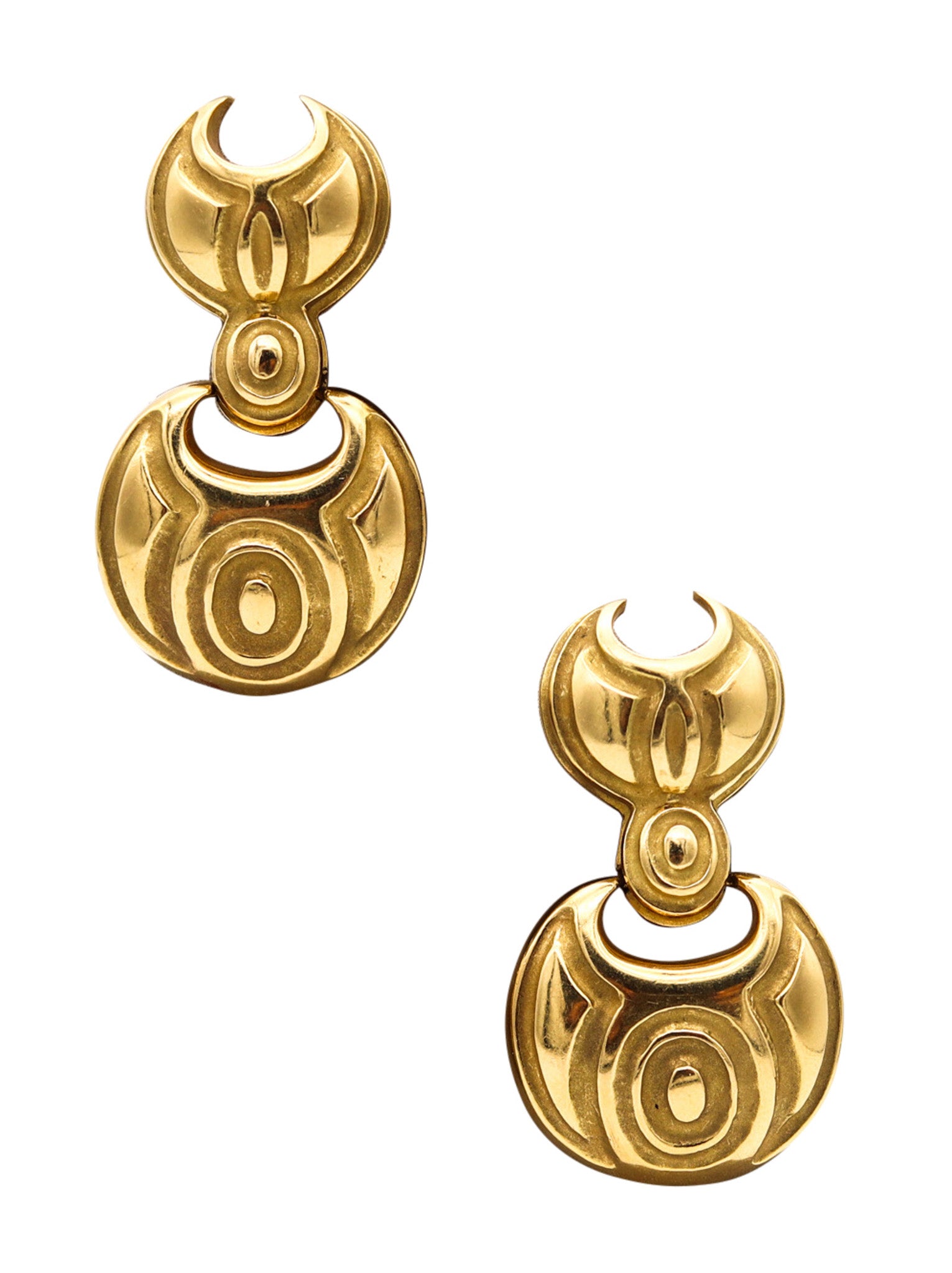 ROBERT WANDER Naïve Door Knockers Earrings In Solid 18Kt Yellow Gold