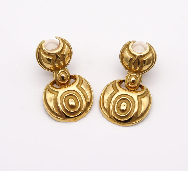 ROBERT WANDER Naïve Door Knockers Earrings In Solid 18Kt Yellow Gold