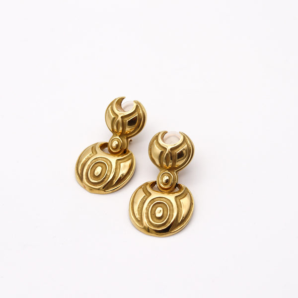 ROBERT WANDER Naïve Door Knockers Earrings In Solid 18Kt Yellow Gold