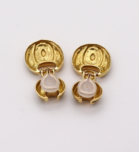 ROBERT WANDER Naïve Door Knockers Earrings In Solid 18Kt Yellow Gold