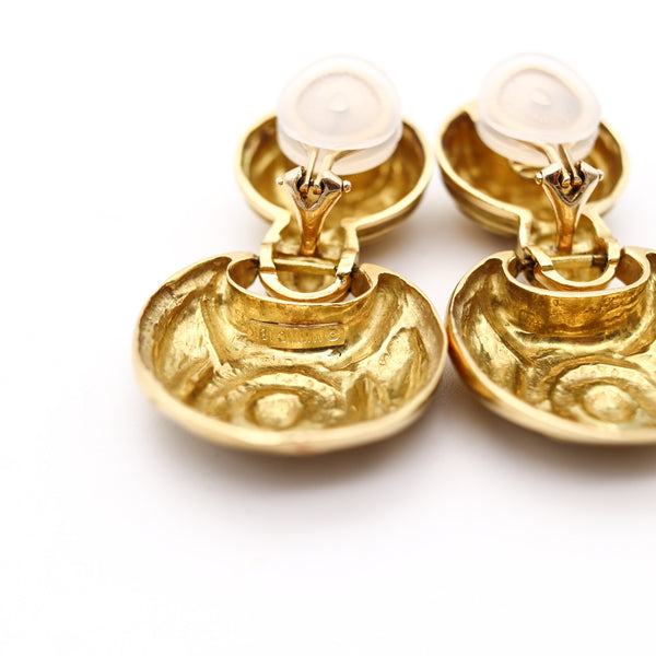 ROBERT WANDER Naïve Door Knockers Earrings In Solid 18Kt Yellow Gold