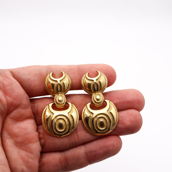 ROBERT WANDER Naïve Door Knockers Earrings In Solid 18Kt Yellow Gold