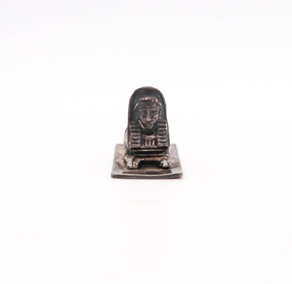 -Austrian 1870 Egyptian Revival Sphinx Paper Weight In .800 Sterling Silver