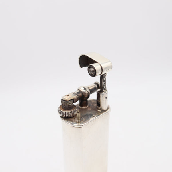 DUNHILL Paris 1955 Art Deco Large Desk Lift-Arm Lighter in Solid Sterling Silver