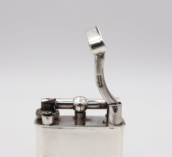 Mexico Taxco 1940 Unique Lift Arm Petrol Lighter In Solid 925 Sterling Silver