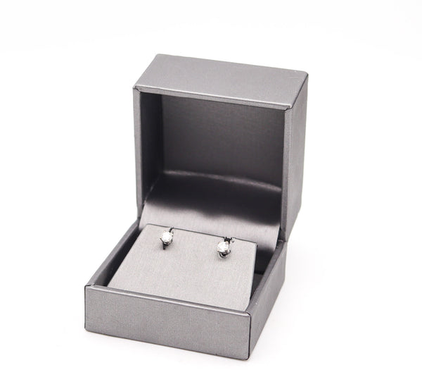 DIAMONDS STUDS Contemporary 0.50 Cwt Diamonds Earrings In 14Kt White Gold