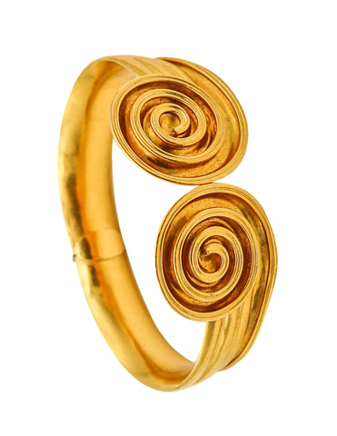 -Lalaounis 1970 The Minoans And Mycenaeans Bangle Bracelet In Solid 18Kt Yellow Gold