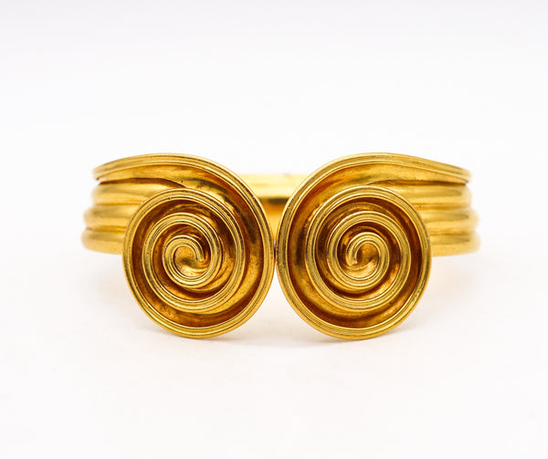 -Lalaounis 1970 The Minoans And Mycenaeans Bangle Bracelet In Solid 18Kt Yellow Gold