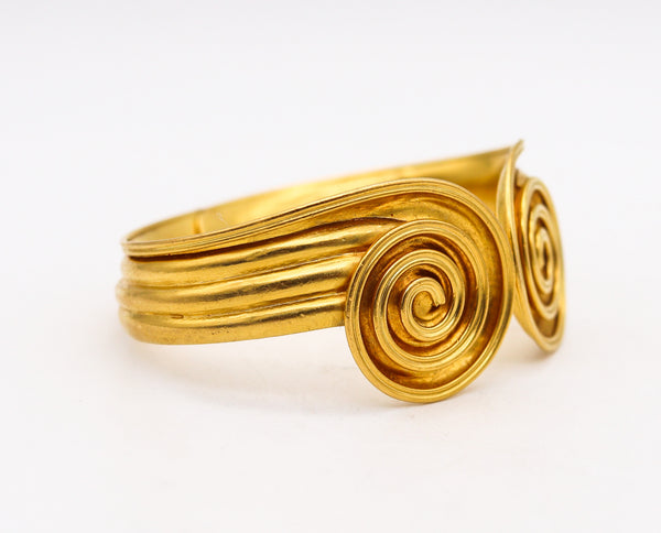 -Lalaounis 1970 The Minoans And Mycenaeans Bangle Bracelet In Solid 18Kt Yellow Gold