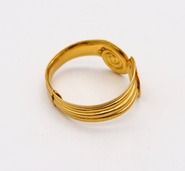 -Lalaounis 1970 The Minoans And Mycenaeans Bangle Bracelet In Solid 18Kt Yellow Gold