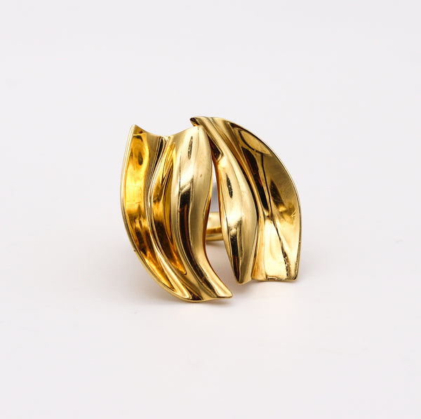 TIFFANY & CO. By Frank Gehry Sculptural Cocktail Ring In Solid 18Kt Yellow Gold