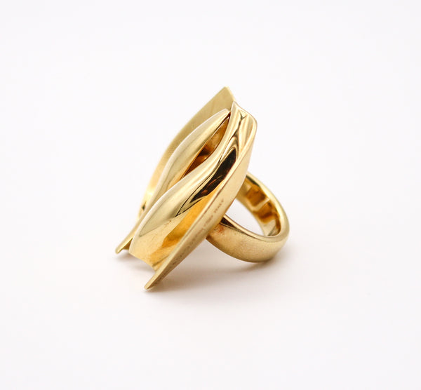 TIFFANY & CO. By Frank Gehry Sculptural Cocktail Ring In Solid 18Kt Yellow Gold